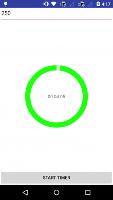 countdown timer progress bar android